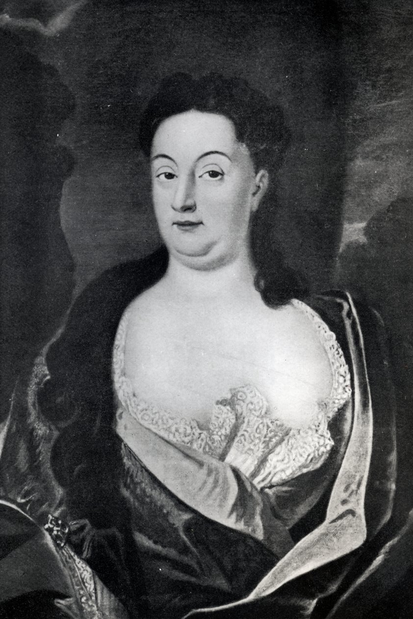 صورة للكونتيسة إهرنجارد ميلوسينا فون دير شولنبرغ ، دوقة كيندال (1667-1743) بواسطة مدرسة اللغة الإنجليزية