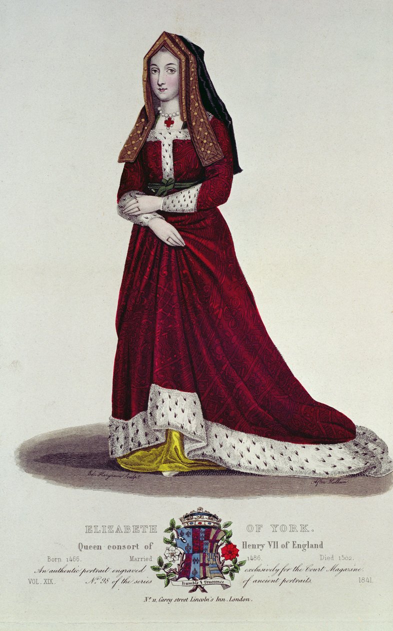 صورة إليزابيث يورك ، 1841 (نقش الألوان) بواسطة مدرسة اللغة الإنجليزية