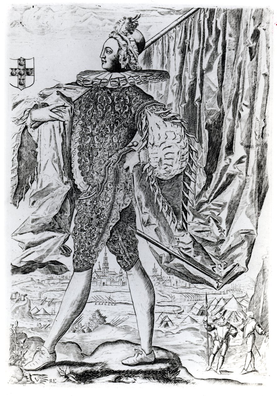 صورة لجورج فيليرز ، دوق باكنغهام الأول (1592-1628) منقوش بواسطة رينولد إلستراك (1571-ج .1630) بواسطة مدرسة اللغة الإنجليزية