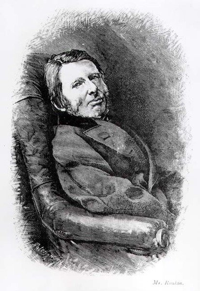 صورة جون روسكين (1819-1900) بواسطة مدرسة اللغة الإنجليزية