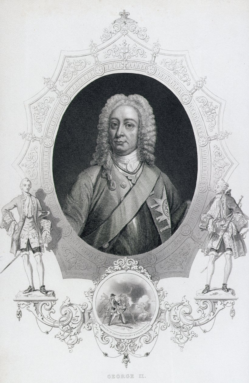 صورة الملك جورج الثاني (1683-1760) بواسطة مدرسة اللغة الإنجليزية