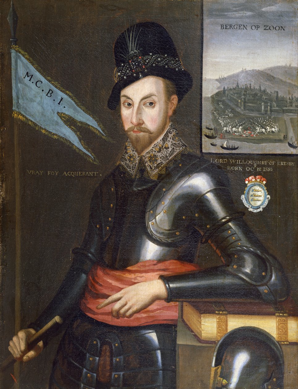 بورتريه بيريتي بيرتي ، 13th Baron Willoughby de Eresby (1555-1601) بواسطة مدرسة اللغة الإنجليزية