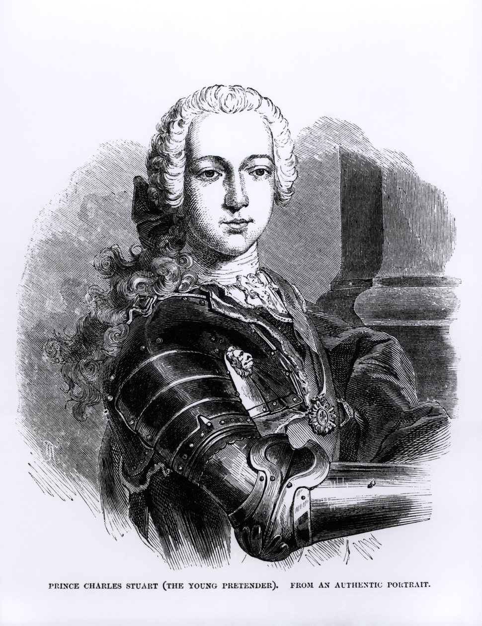 صورة للأمير تشارلز إدوارد ستيوارت (1720-1788) The Pretender بواسطة مدرسة اللغة الإنجليزية