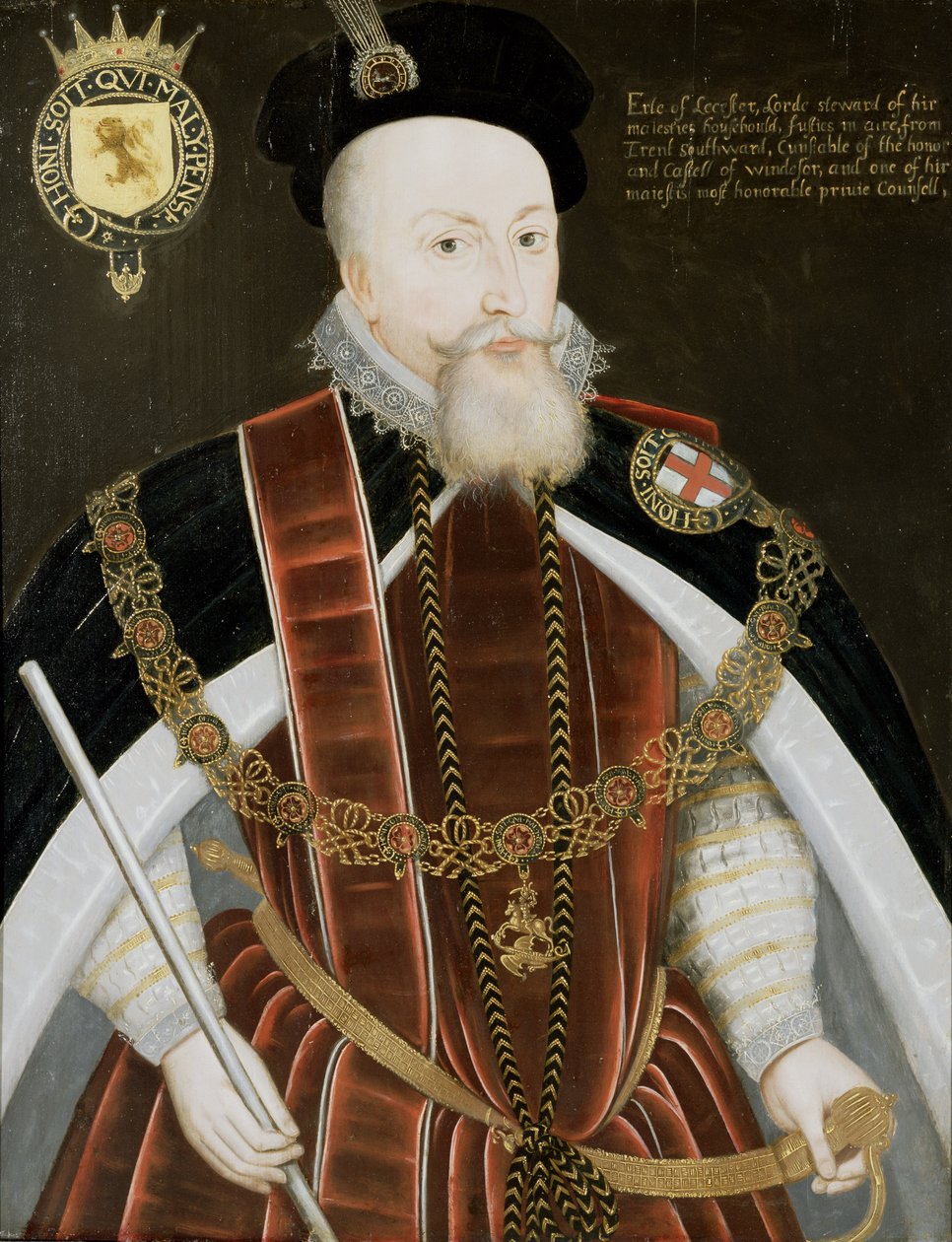 صورة لروبرت دادلي (1532-1588) إيرل ليستر بواسطة مدرسة اللغة الإنجليزية