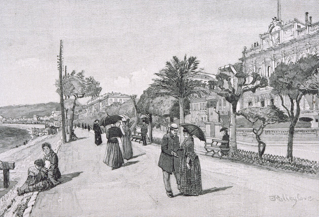 Promenade des Anglais ، نيس ، فرنسا ، من "The Picturesque Mediterranean" ، المجلد 3 ، نشرته Cassell and Co. Ltd. ، 1880s-90s بواسطة مدرسة اللغة الإنجليزية