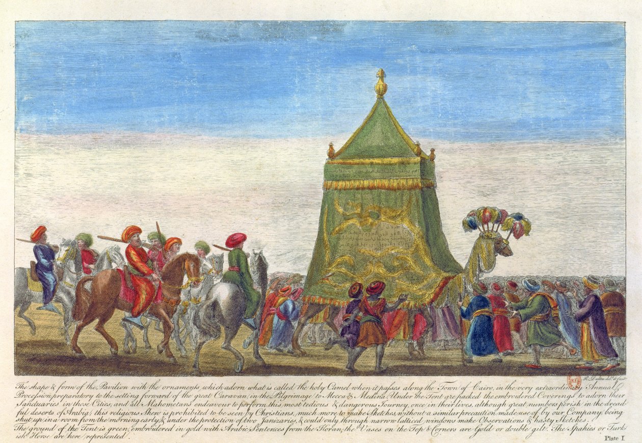 موكب ديني يحتفل بالرحيل السنوي لمكة من الآثار والآراء في اليونان ومصر بقلم ريتشارد دالتون ، 1701 بواسطة مدرسة اللغة الإنجليزية