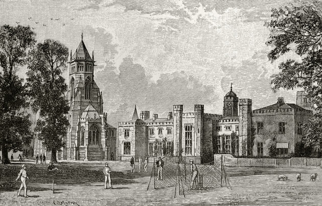 مدرسة الرجبي ، من مجلة The English Illustrated Magazine ، 1891-92 بواسطة مدرسة اللغة الإنجليزية