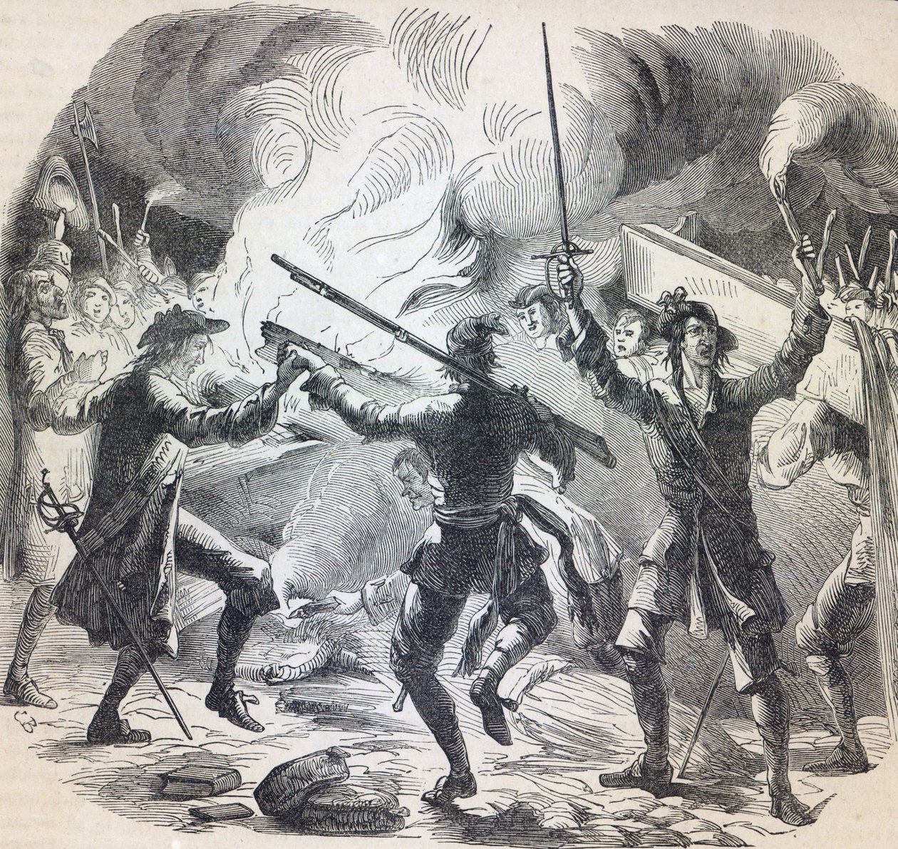 يقوم مثيري الشغب في Sacheverell بتدمير جزء من كنيسة بالقرب من Lincoln&39;s Inn بواسطة مدرسة اللغة الإنجليزية