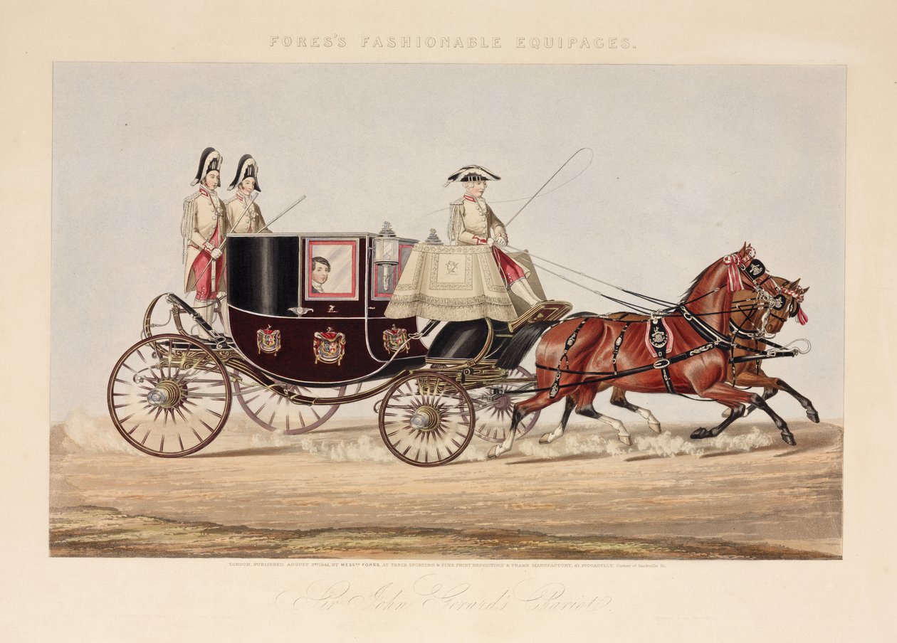 السير جون جيرارد شاريوت ، من Fores Fashionable Equipages ، منشور في لندن ، 1844 بواسطة مدرسة اللغة الإنجليزية