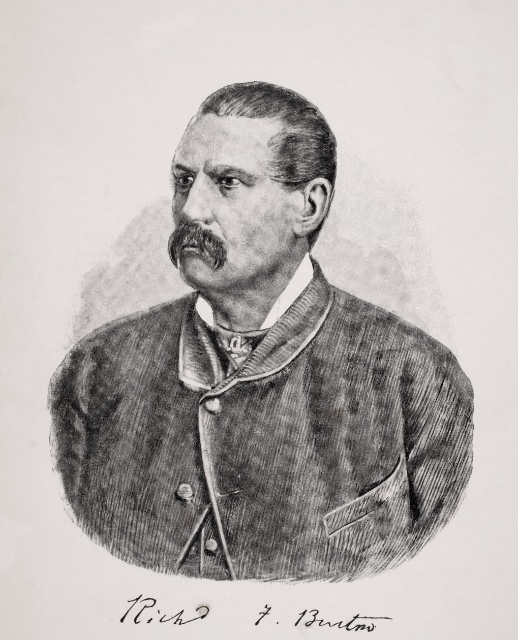 السير ريتشارد فرانسيس بيرتون (1821-1890) من "حياة الكابتن السير ريتشارد بيرتون ، المجلد الثاني" بقلم إيزابيل بيرتون (1831-1896) المنشور عام 1893 بواسطة مدرسة اللغة الإنجليزية