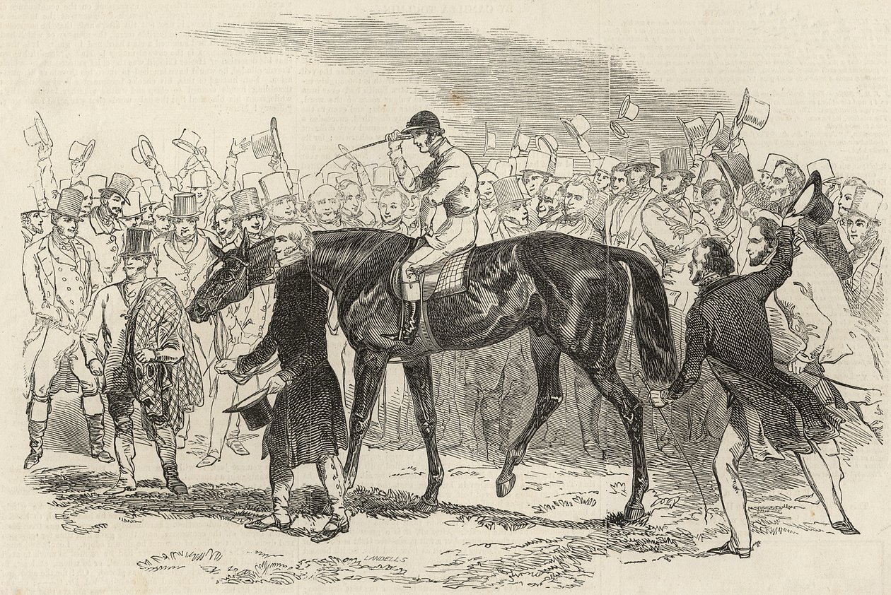 السير تاتون سايكس يتصدر الفائز بجائزة سانت ليجر من "أخبار لندن المصورة" ، 26 سبتمبر 1846 بواسطة مدرسة اللغة الإنجليزية