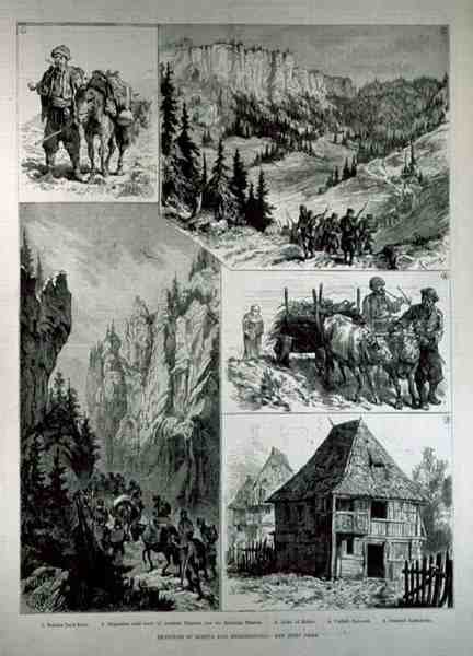 اسكتشات في البوسنة والهرسك ، من أخبار لندن المصورة ، 18 فبراير 1882 بواسطة مدرسة اللغة الإنجليزية