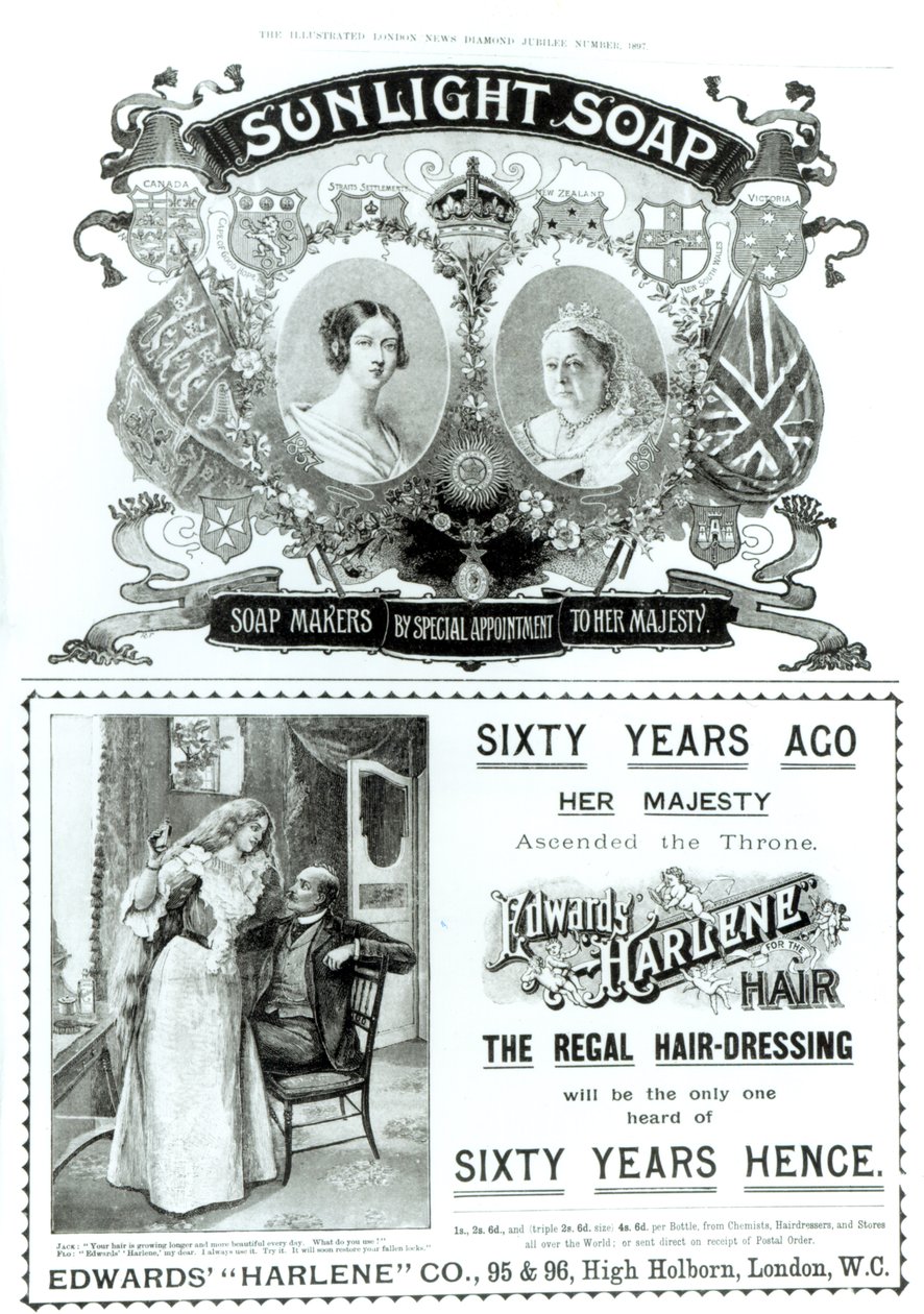 إعلان صابون ضوء الشمس ، من "The New Illustrated London News Diamond Jubilee Number" ، 1897 بواسطة مدرسة اللغة الإنجليزية