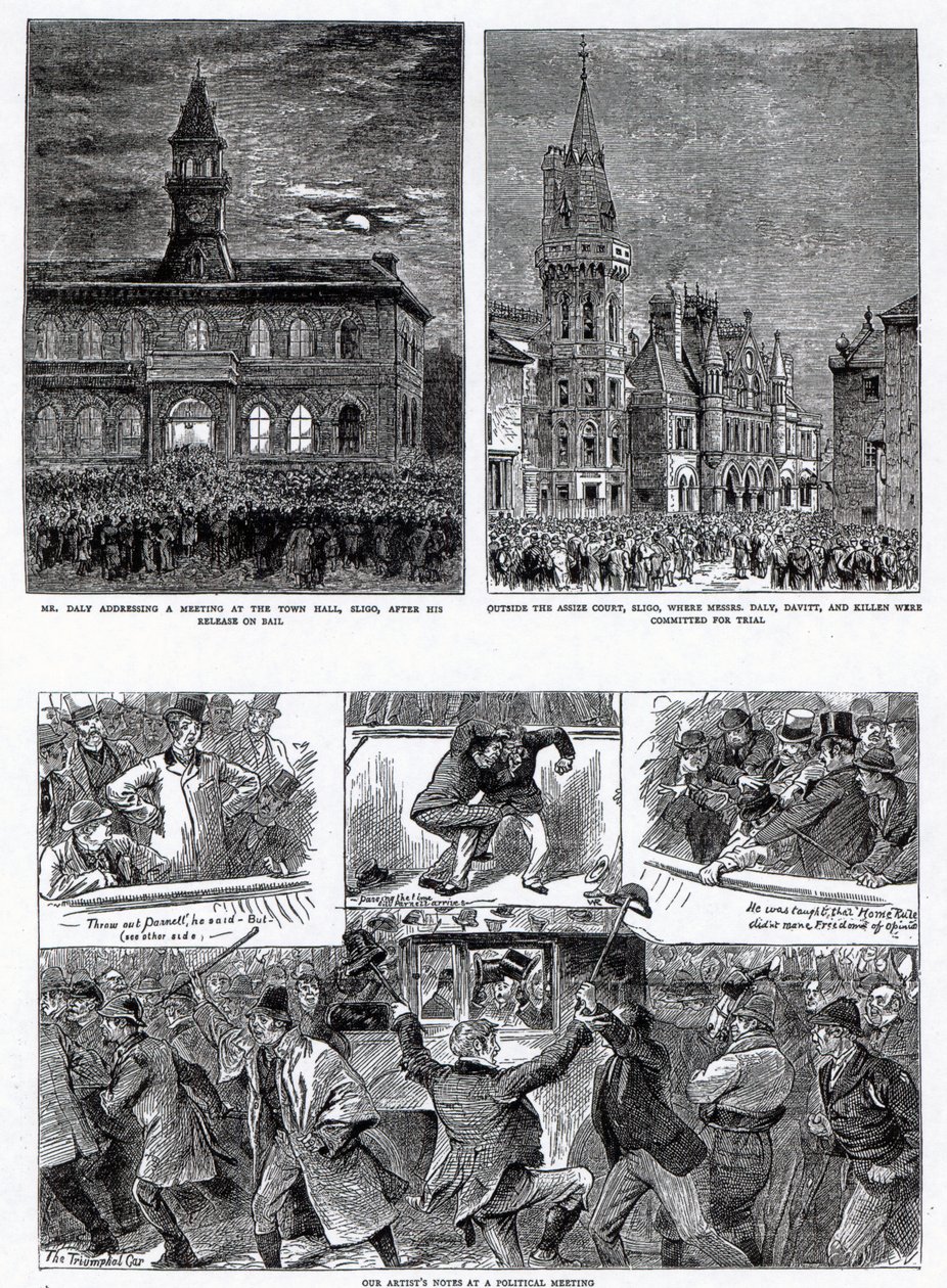 الإثارة في أيرلندا ، رسوم توضيحية من "الجرافيك" ، 6 ديسمبر 1879 بواسطة مدرسة اللغة الإنجليزية