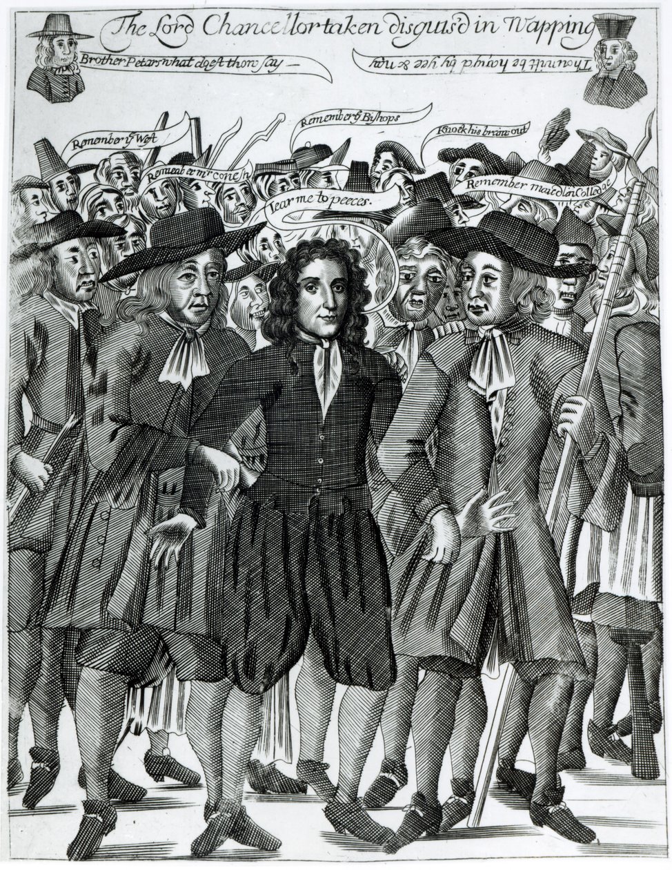 اعتقال القاضي جيفريز (1648-89) 1689 بواسطة مدرسة اللغة الإنجليزية