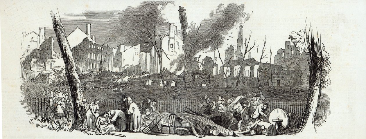 The Bowling-green and Marketfield-street، New York، from The Illustrated London News، 23rd 1845 بواسطة مدرسة اللغة الإنجليزية