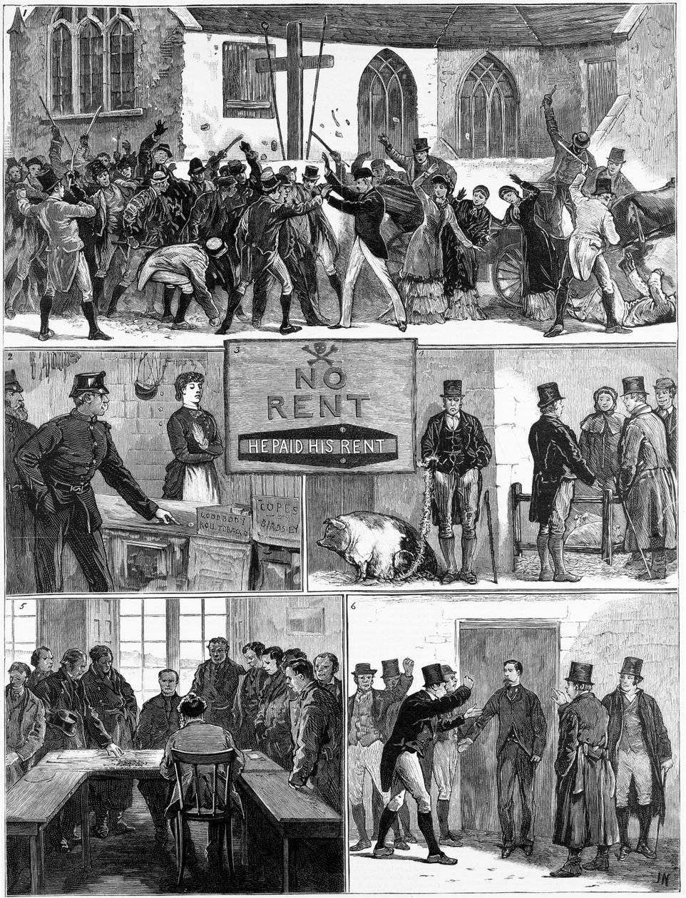 حالة أيرلندا ، توضيح من "الجرافيك" ، تم نشره في 24 ديسمبر 1881 بواسطة مدرسة اللغة الإنجليزية
