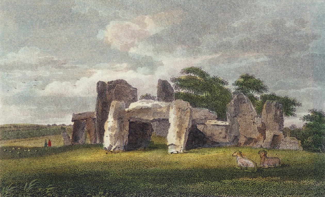 The Druids Temple at Park Place ، أكتوبر 1802 (نقش الألوان) بواسطة مدرسة اللغة الإنجليزية