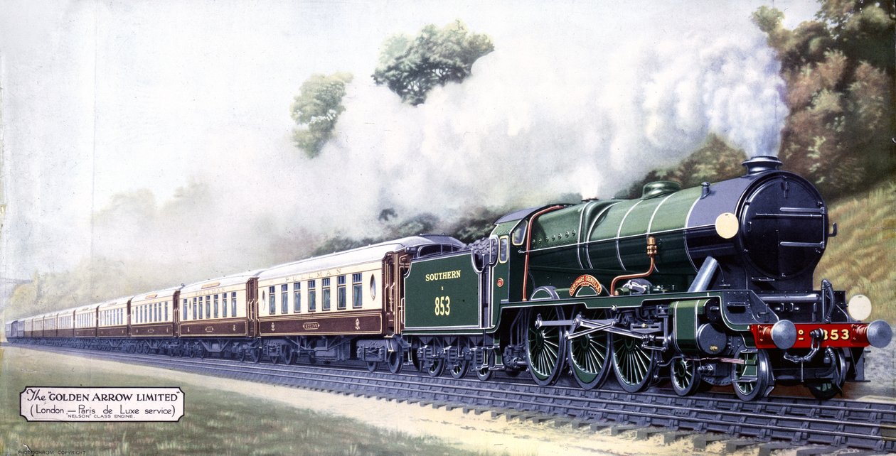 The Golden Arrow Limited ، خدمة London-Paris De Luxe ، 1900s بواسطة مدرسة اللغة الإنجليزية