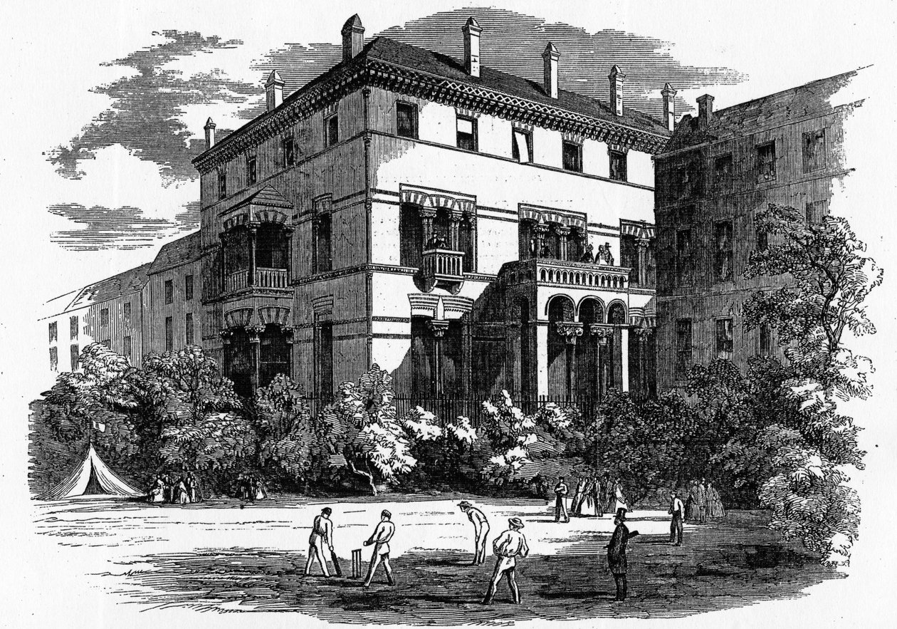 نادي كيلدير ستريت ، رسم توضيحي من "أخبار لندن المصورة" ، 1861 بواسطة مدرسة اللغة الإنجليزية
