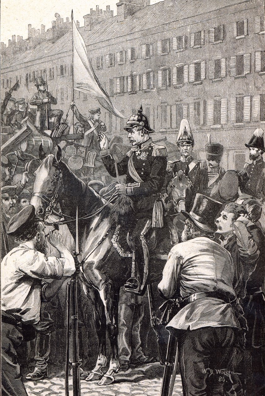 ملك بروسيا يخاطب سكان برلين عام 1848 بواسطة مدرسة اللغة الإنجليزية