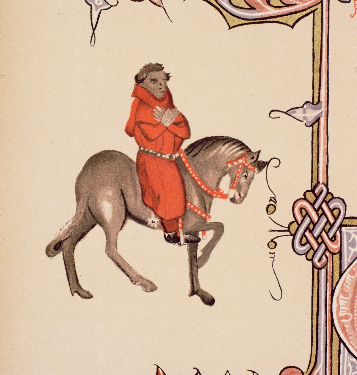 The Parson ، التفاصيل من The Canteruby Tales ، بقلم جيفري تشوسر (c.1342-1400) مخطوطة Ellesmere ، طبعة فاكس ، 1911 (للحصول على التفاصيل الأصلية انظر 128919) بواسطة مدرسة اللغة الإنجليزية