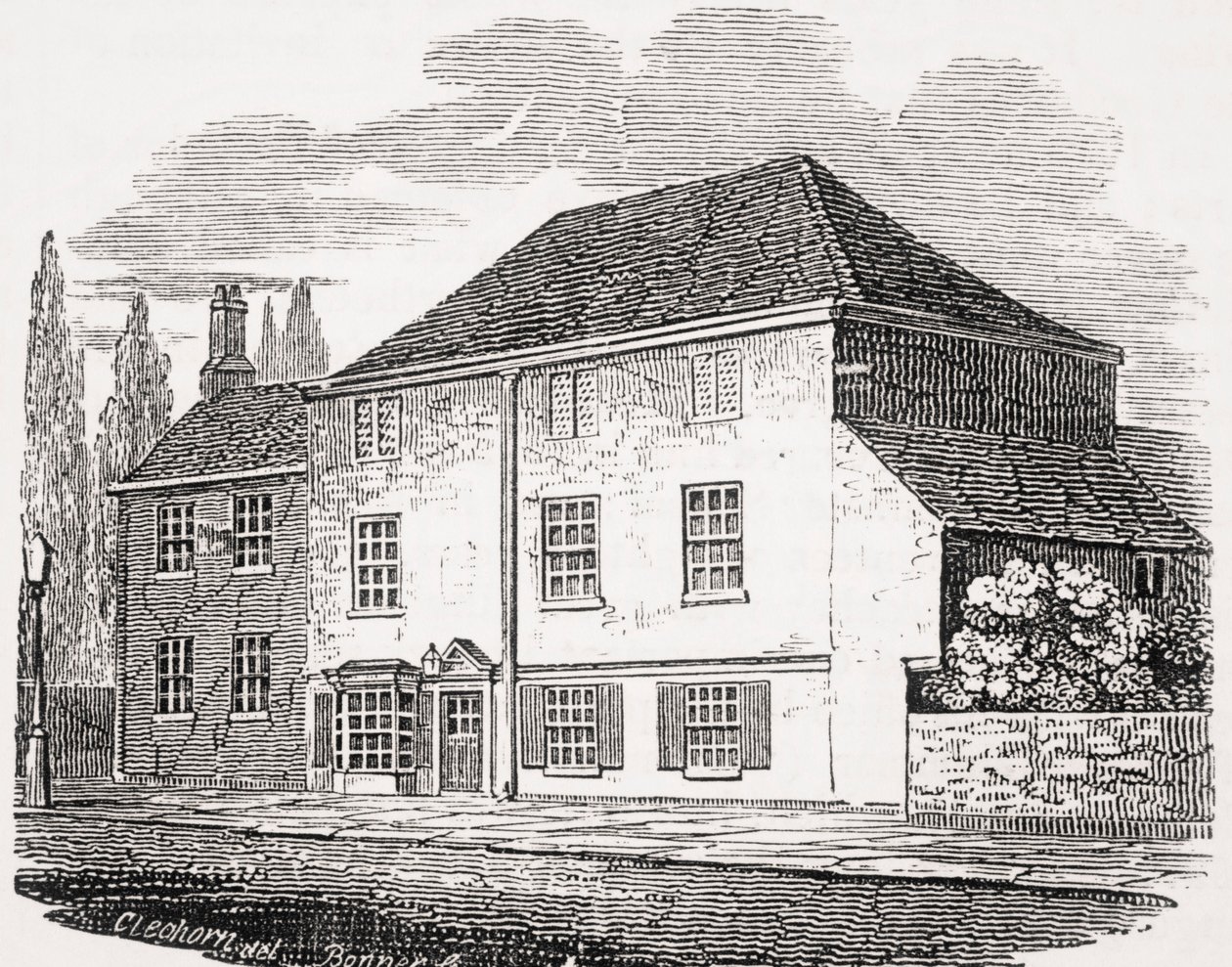 The Pied Bull ، Islington ، من `` Old England&39;s Worthies &39;&39; للورد Brougham وآخرين ، تم نشره في لندن ، c.1880s بواسطة مدرسة اللغة الإنجليزية