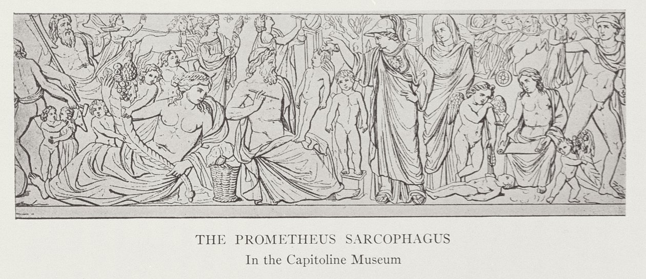 The Prometheus Sarcophagus ، بعد الأصل في متحف الكابيتولين بواسطة مدرسة اللغة الإنجليزية