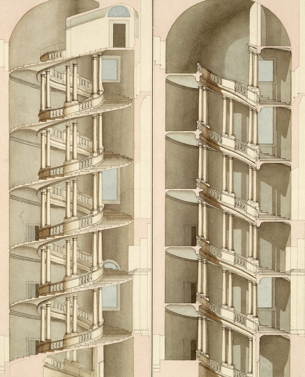 درج فيلا Farnese ، Caprarola ، 1800 (مرحاض) بواسطة مدرسة اللغة الإنجليزية