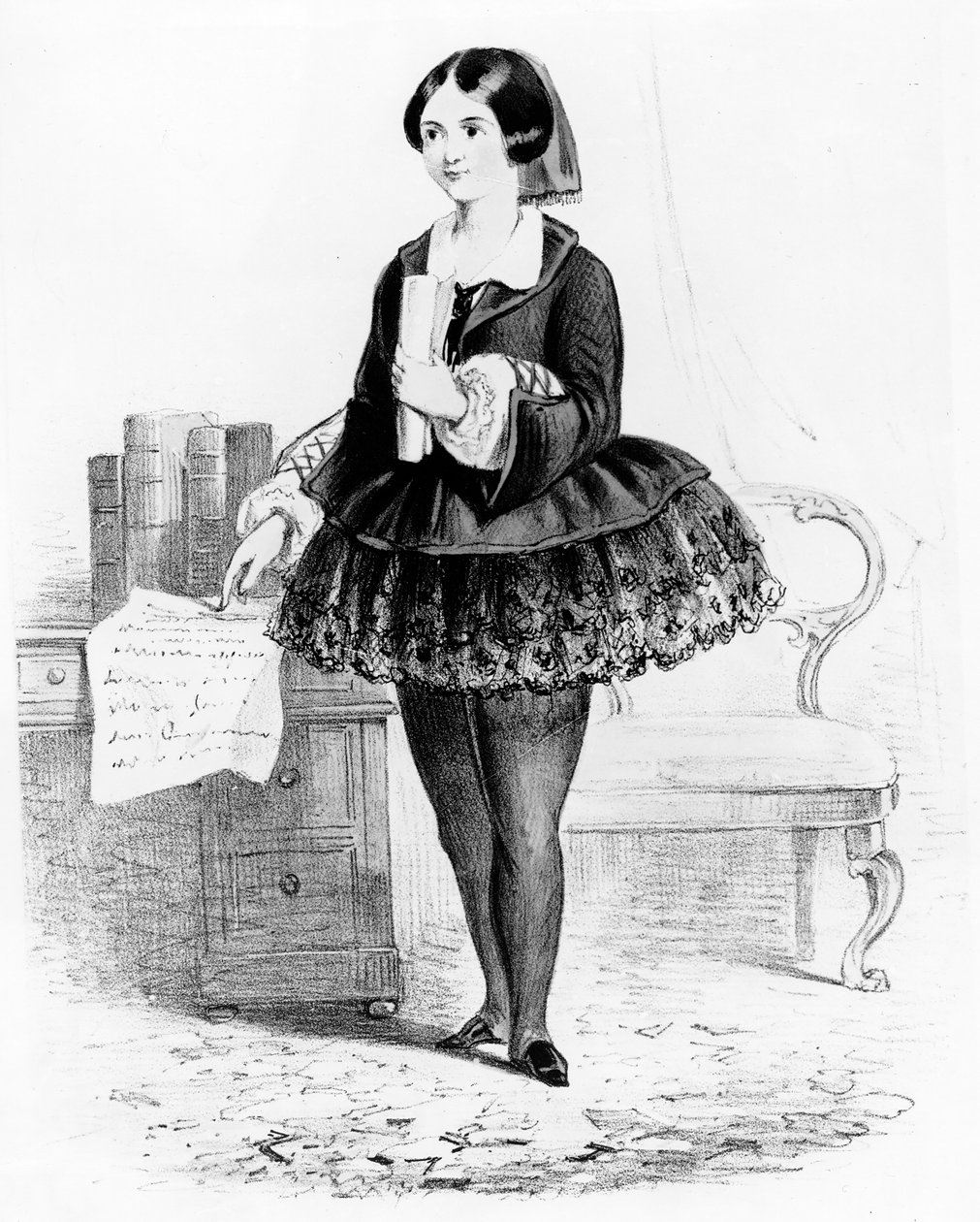 The Viscountess Wear&39;em ، c.1880-1900 (الطباعة الحجرية) بواسطة مدرسة اللغة الإنجليزية