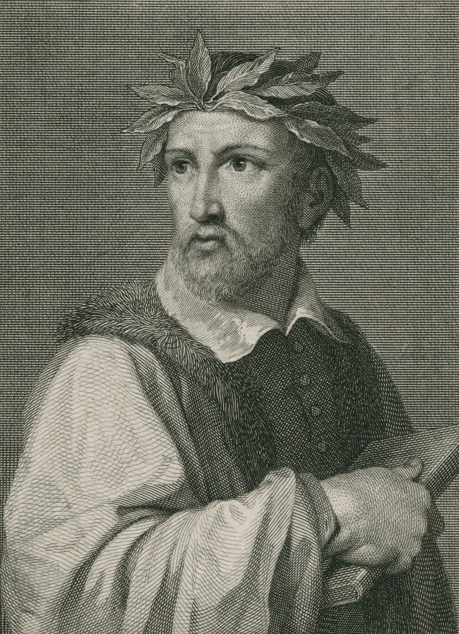 Torquato Tasso من "معرض الصور" ، تم نشره عام 1833 بواسطة مدرسة اللغة الإنجليزية