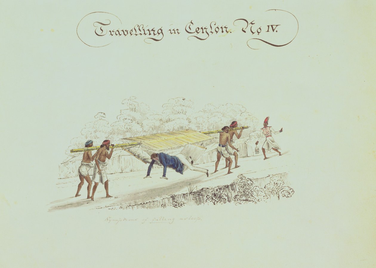 السفر في سيلان رقم IV ، c.1835 بواسطة مدرسة اللغة الإنجليزية