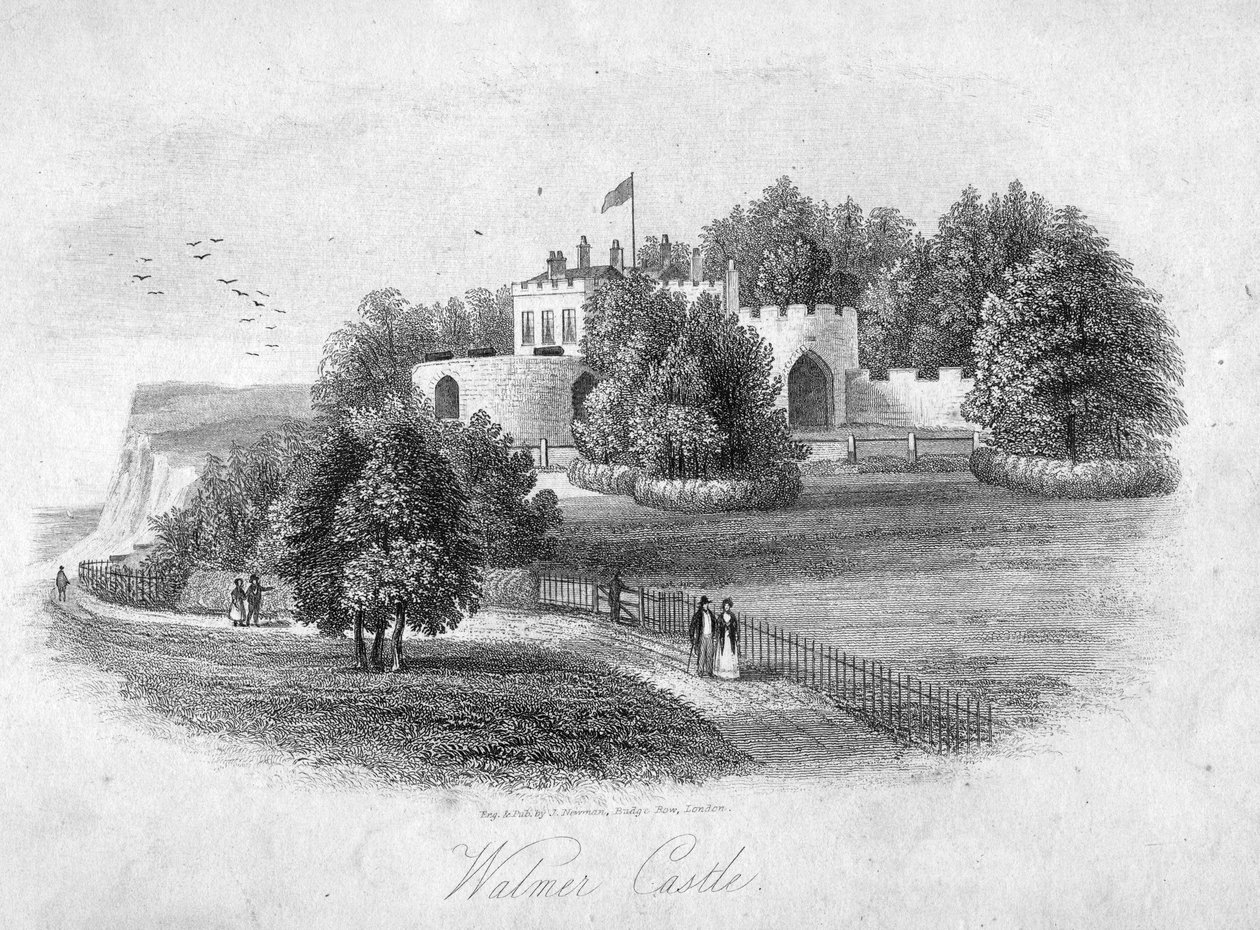 Walmer Castle ، محفورة من قبل J.Newman بواسطة مدرسة اللغة الإنجليزية