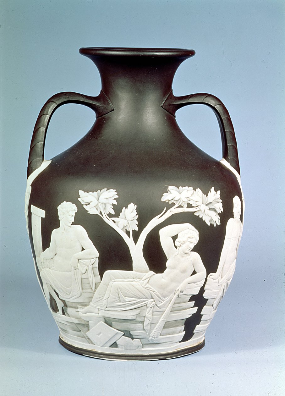 نسخة Wedgwood الحجري من إناء بورتلاند ، 1790 (السيراميك) بواسطة مدرسة اللغة الإنجليزية