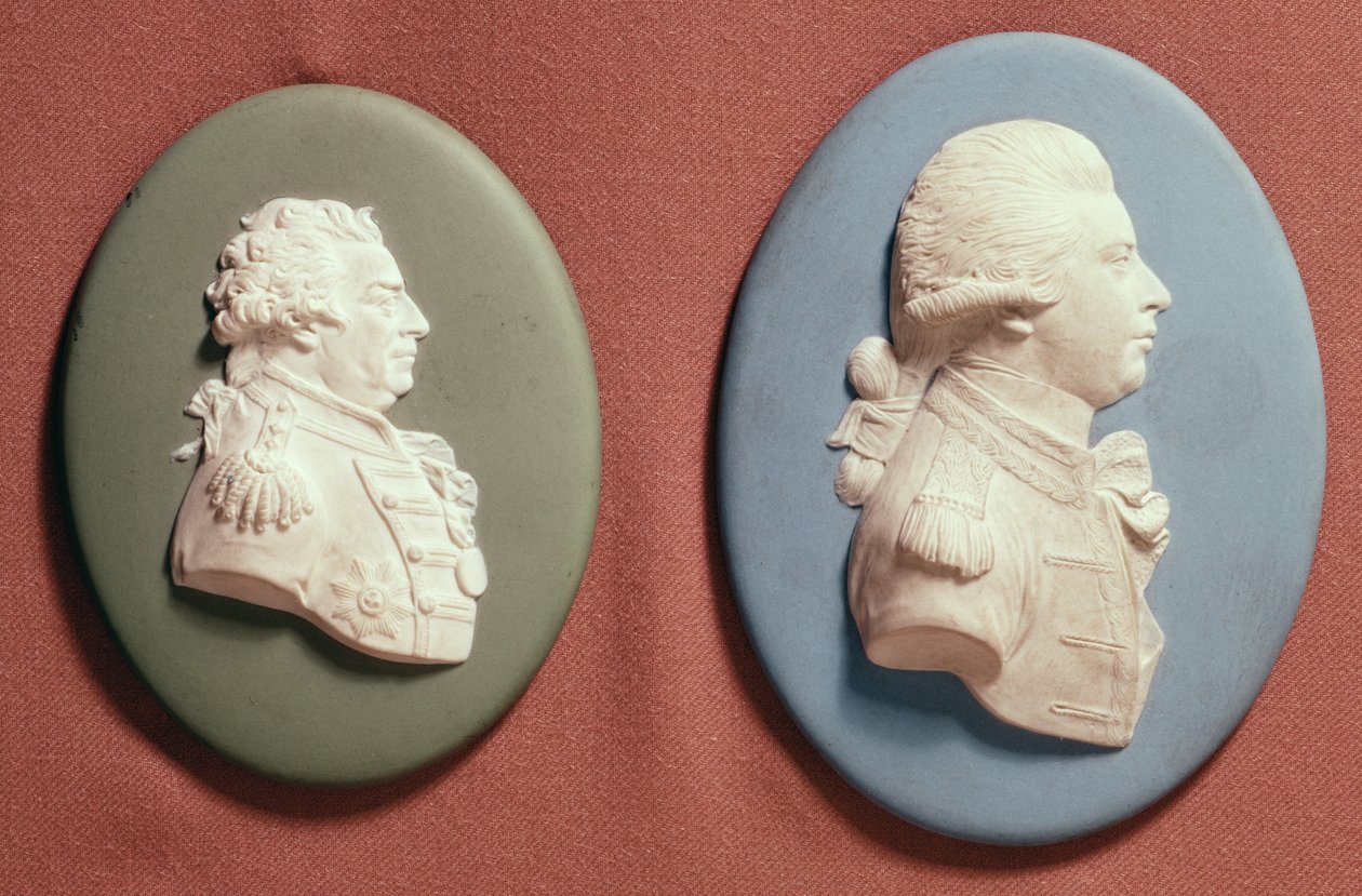 ميداليات Wedgwood لجورج الرابع (1762-1830) كأمير ويلز و 1st Viscount Duncombe ، أوائل القرن التاسع عشر (jasperware) بواسطة مدرسة اللغة الإنجليزية