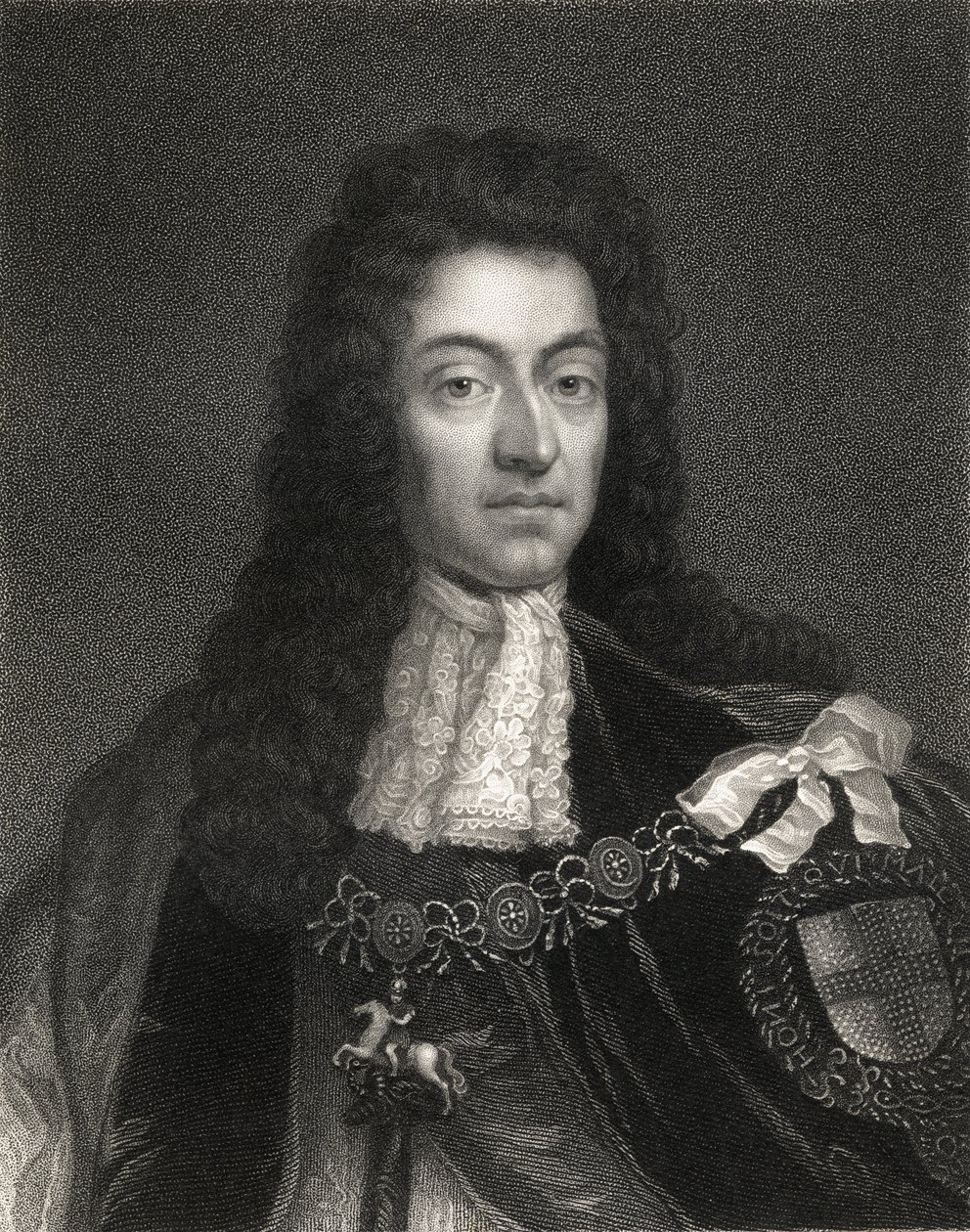 وليام الثالث (1650-1702) أمير أورانج وملك إنجلترا ، من "معرض الصور" ، نشر عام 1833 بواسطة مدرسة اللغة الإنجليزية