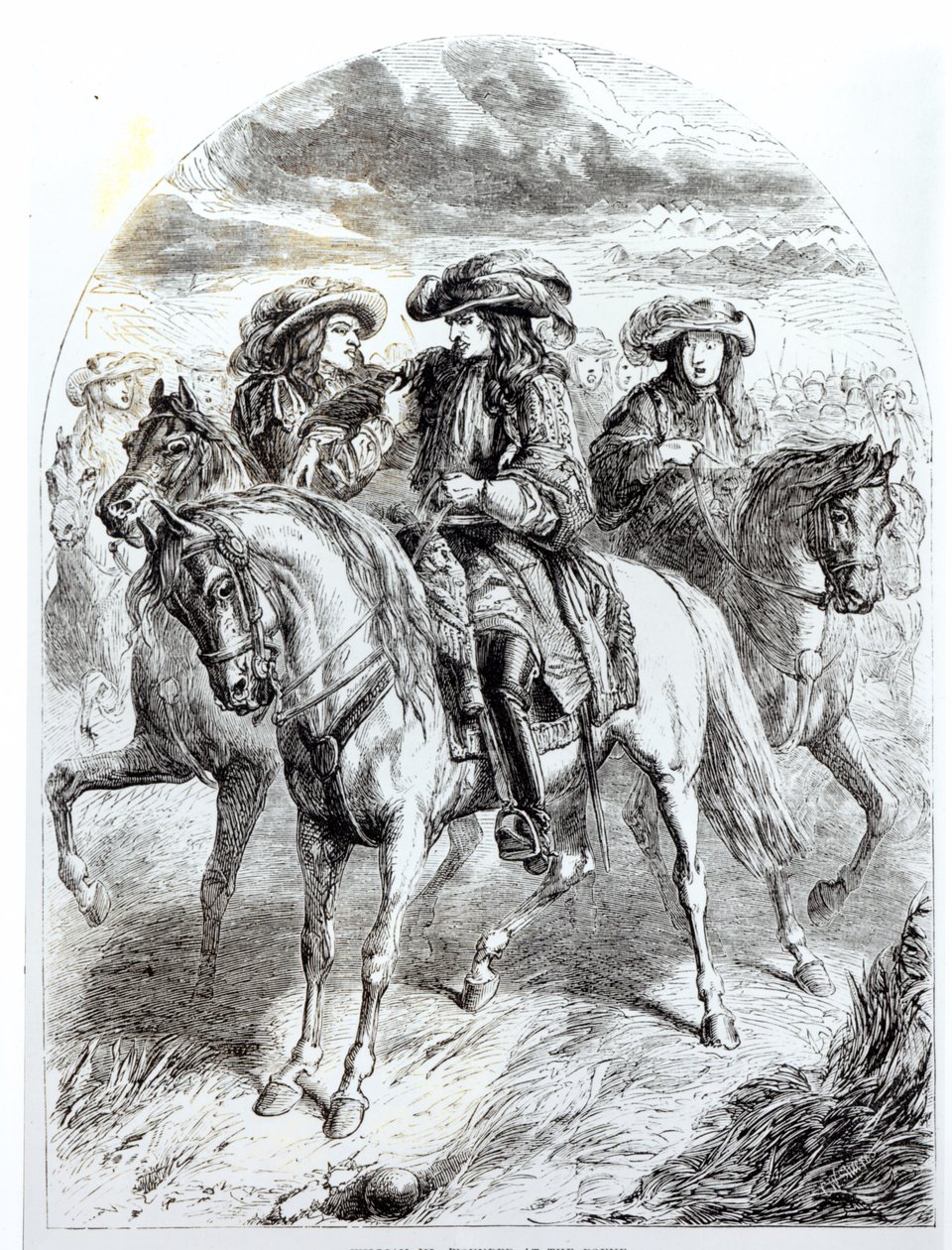 جرح ويليام الثالث (1650-1702) في معركة بوين ، 1 يوليو 1690 بواسطة مدرسة اللغة الإنجليزية