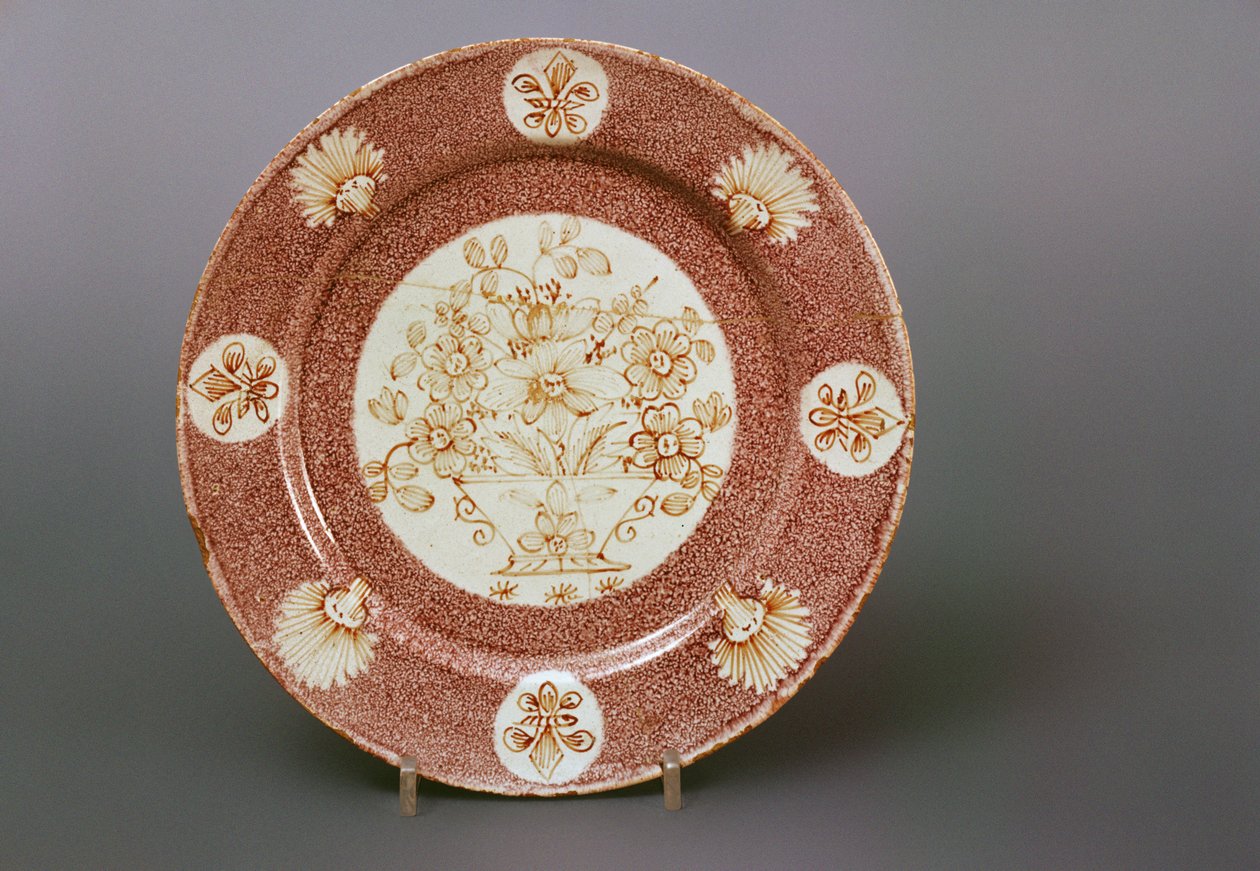 لوحة Wincanton delftware ، c.1745 (سيراميك) بواسطة مدرسة اللغة الإنجليزية