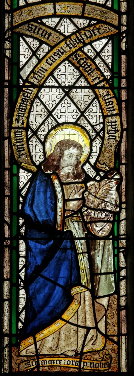 نافذة s5 تصور الإنجيلي: St Mark (زجاج ملون) بواسطة مدرسة اللغة الإنجليزية