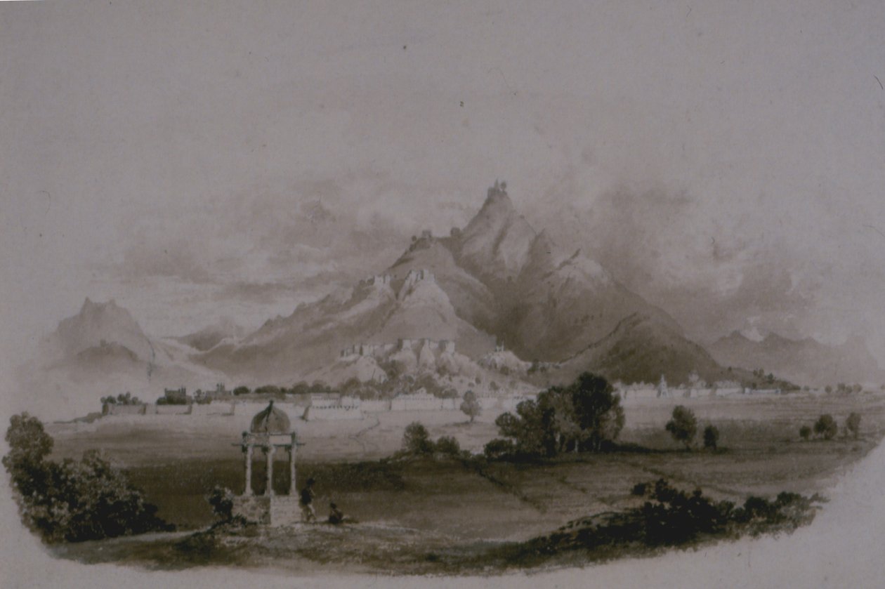سالومبرا (سالومبار ، ولاية أودايبور) (قلم رصاص وغسل على ورق) بواسطة المدرسة الإنجليزية المدرسة الإنجليزية