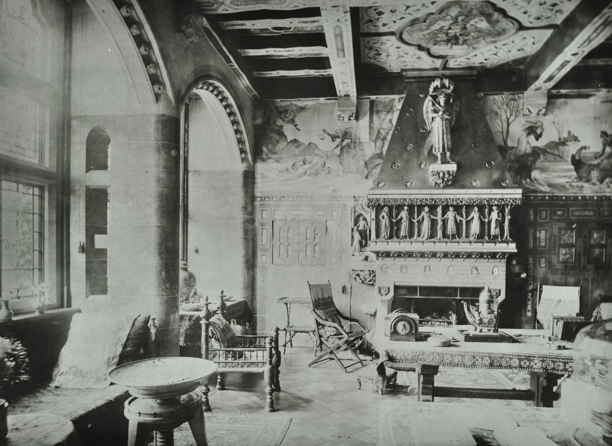 9 طريق ميلبوري: قاعة الرسم ، 1890 بواسطة مصور انجليزى