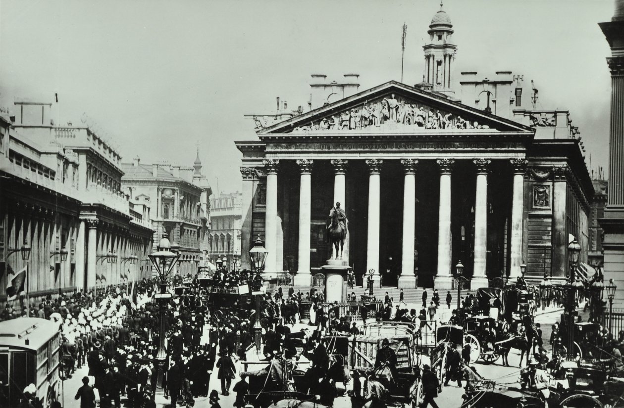 بنك إنجلترا ، شارع ثريدنيدل ، مدينة لندن ، 1890 بواسطة مصور انجليزى