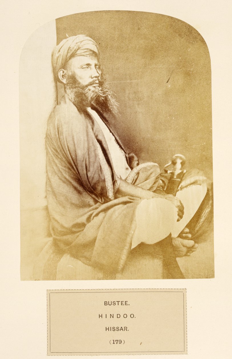 بوستي ، هندو ، حصار ، من شعب الهند ، بقلم جيه فوربس واتسون ، نُشر عام 1868 (طبعة زخرفية) بواسطة مصور انجليزى