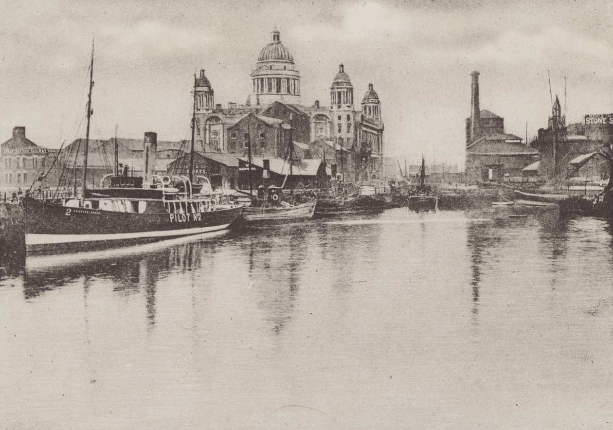 Canning Dock, Liverpool (b/w photo) بواسطة مصور انجليزى