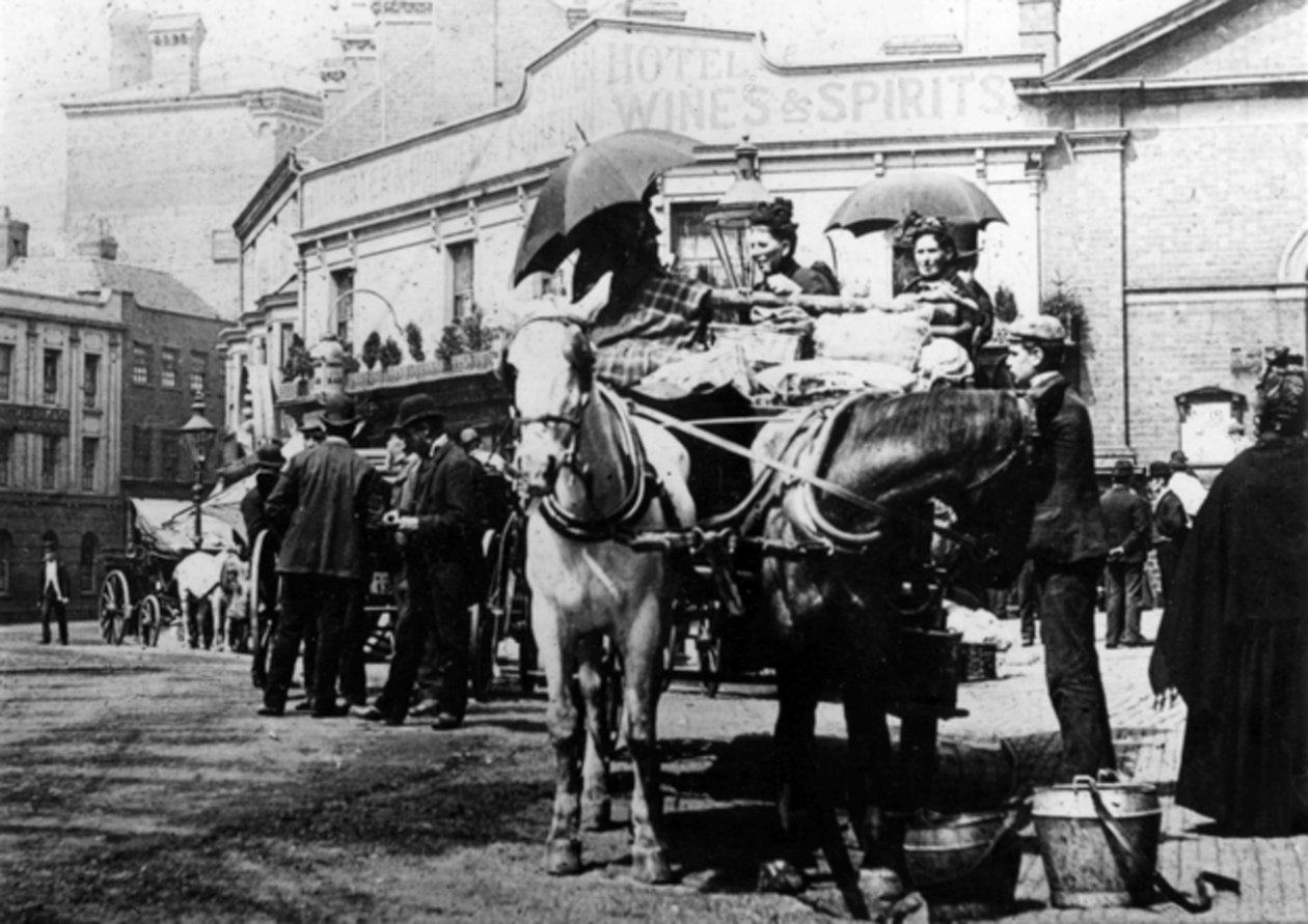 كبائن الخيل ، شارع أكسفورد ، كيدرمينستر ، 1910 بواسطة مصور انجليزى