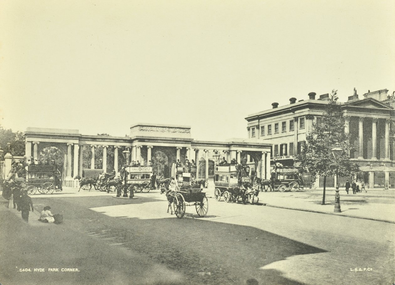 ركن هايد بارك ، وستمنستر إل بي: تطل على الشمال ، 1896 بواسطة مصور انجليزى