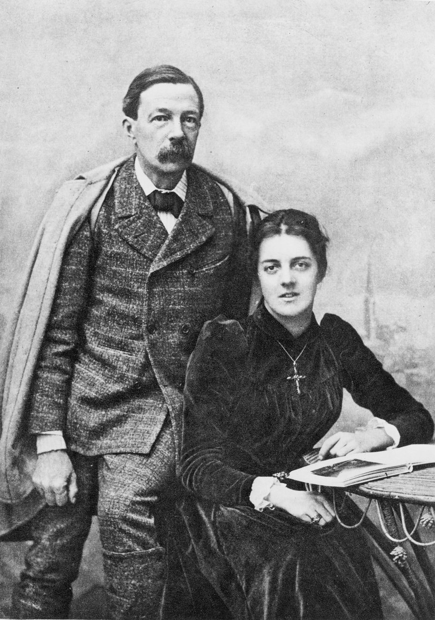 جون أدينجتون سيموندز (1840-1893) وابنته ، 1891 بواسطة مصور انجليزى