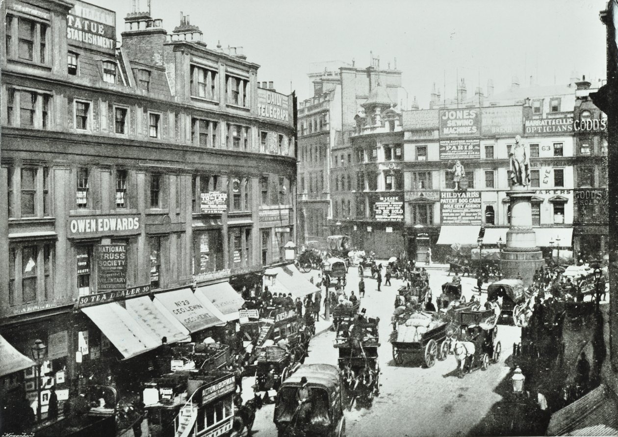 شارع الملك وليام ، باتجاه الشمال ، مدينة لندن ، 1895 بواسطة مصور انجليزى