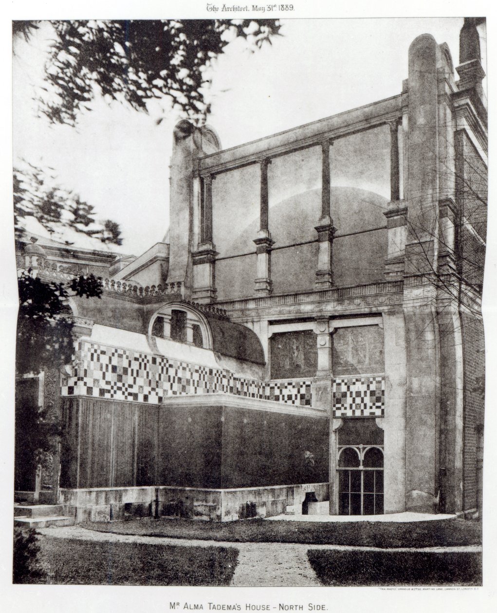 Mr. Alma Tademas House، North Side، 34 Grove End Road، London، 1889 بواسطة مصور انجليزى