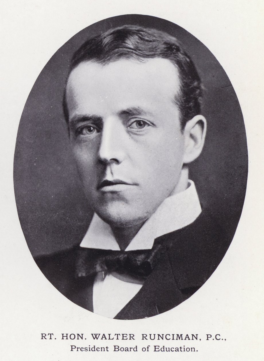 رجال بارزون من لندن: Rt Hon Walter Runciman (b / w photo) بواسطة مصور انجليزى